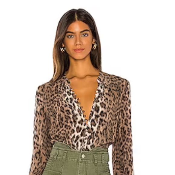 joie Tariana Light Taupe Blouse Sz L (10) - Picture 2 of 11